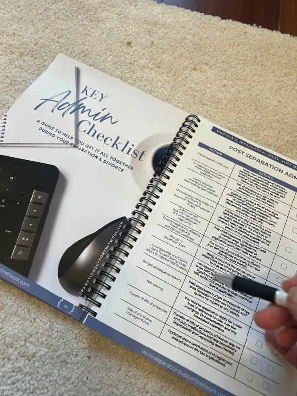 Divorce Planner Contents