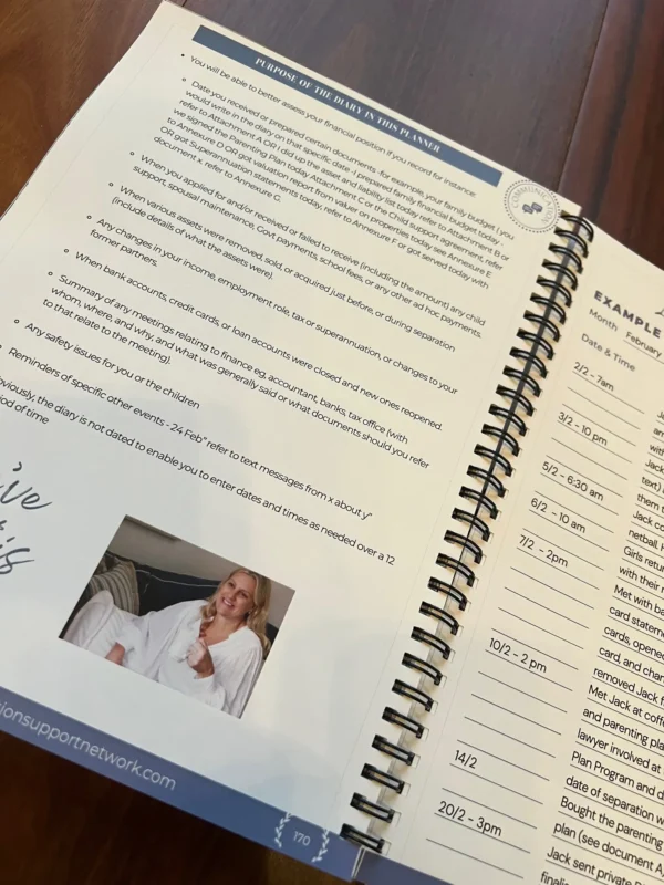 Divorce Planner Contents