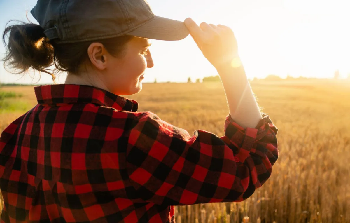 farming woman in field