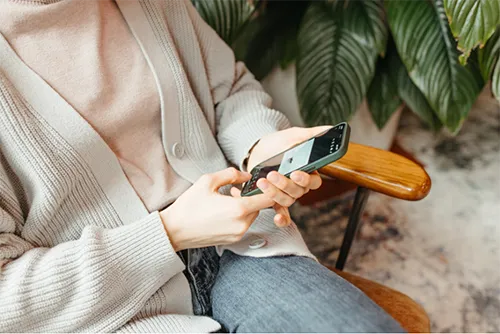 woman on mobile phone